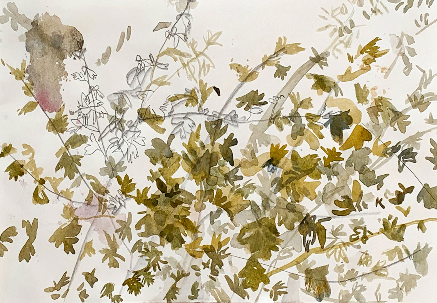 Lukas Gartiser - Untitled, 2020, Aquarell/Bleistift auf Papier, 21x29,5cm